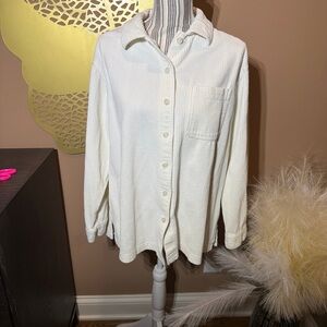 L.L. Bean Women's Cream Button-Down Shirt